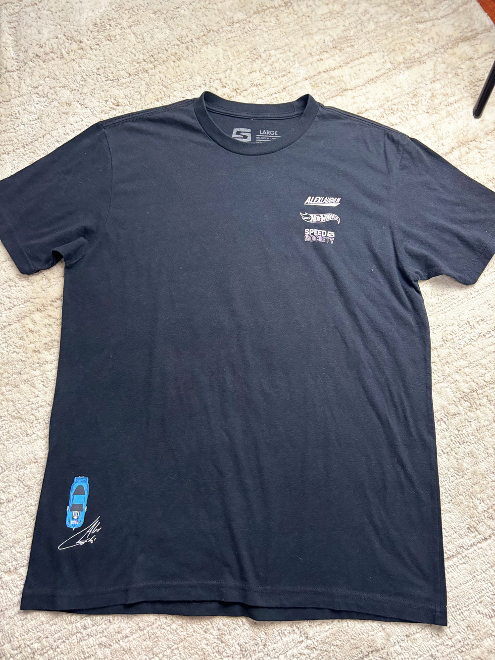 Alex Laughlin Hot Wheels Speed Society Graphic T-Shirt Large Black